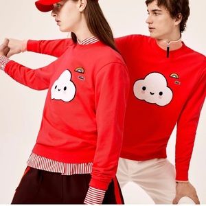 Unisex lacoste x friends whit you limited edition sweatshirt